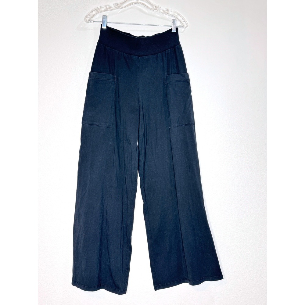 AGNES B Paris Mathis Cotton Jersey Wide Leg Pants Sz 2 (6/8) Parisian